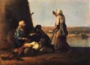 Jean Francois Millet The Haymakers' Rest oil painting artist